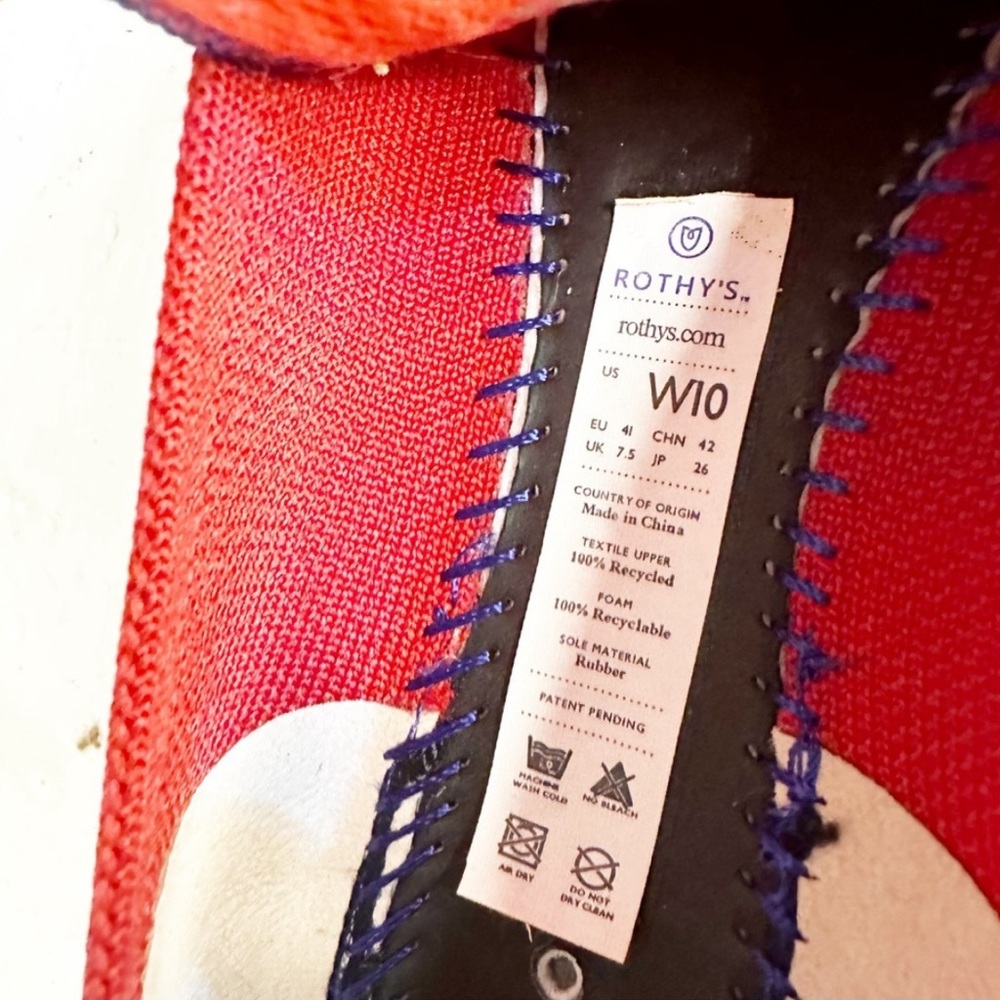 Rothy”S Flame Red Points Pointed Toe Flats Women’… - image 7